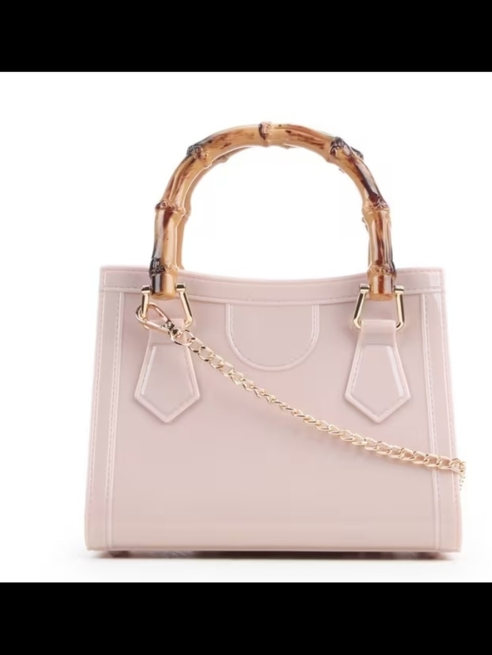 Olivia Miller Nude Bamboo Top Handle Handbag-NWT